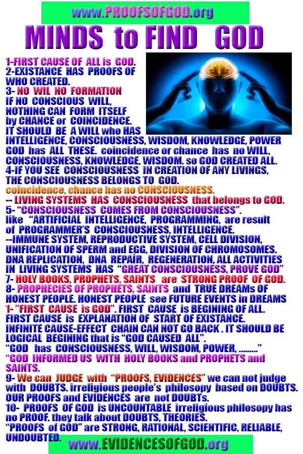 Evidences of God, Proofs of God, God exists, God is real